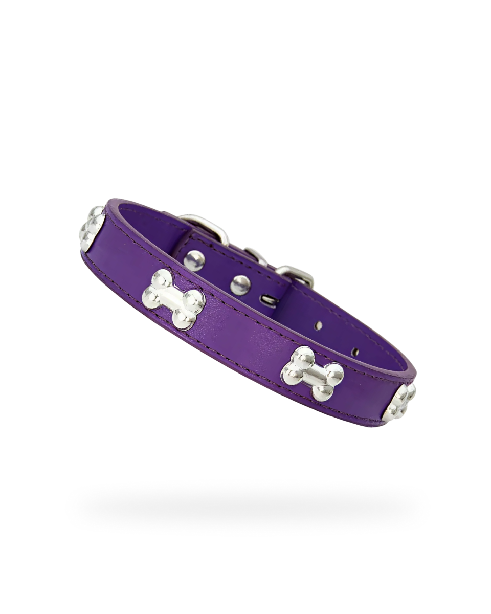 Collier En Cuir Avec Os En Métal